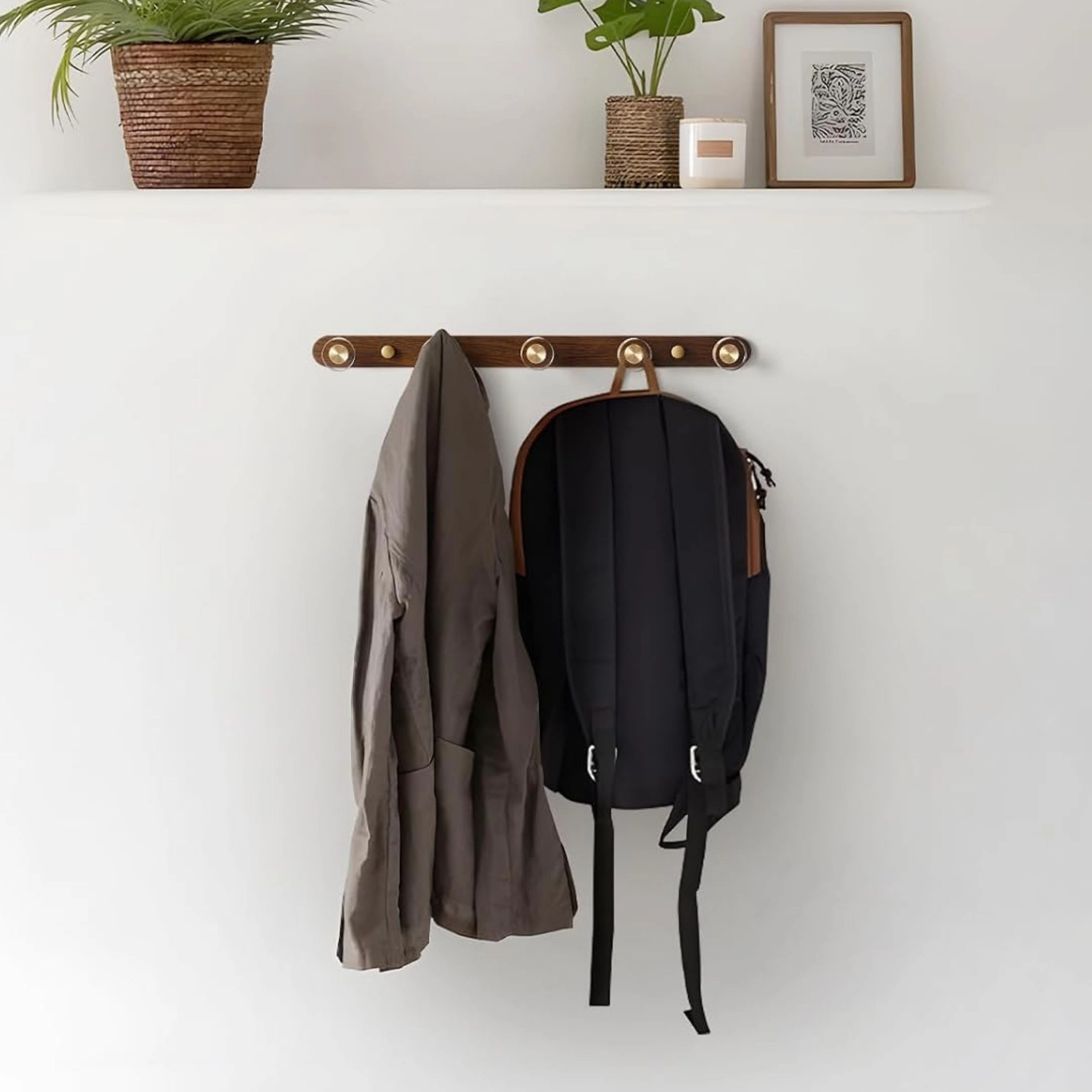 Stock Preferred Crystal Wall Mounted Wood Coat and Towel Hook