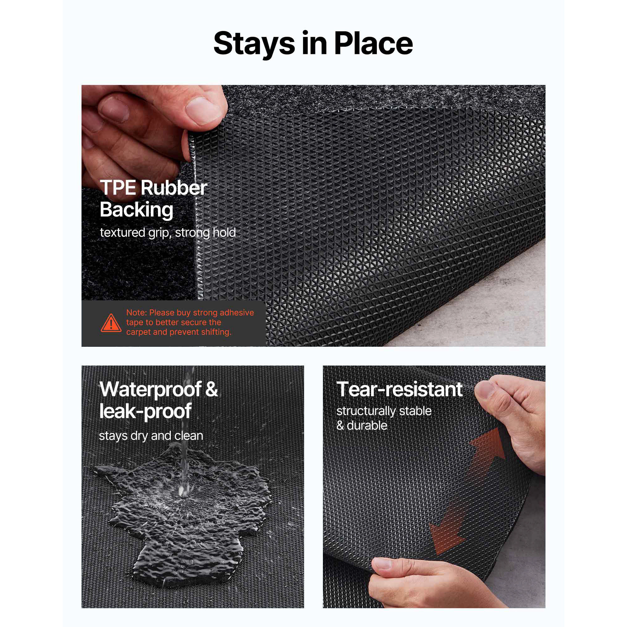 HONGGE Heavy Duty Garage Floor Mat Waterproof from Mud, Oil, and Water Containment