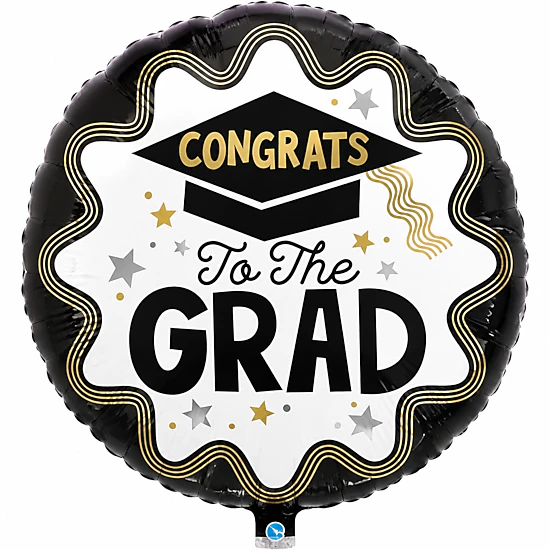 LoonBalloon Graduation Wave of Success Foil Balloon 5-Pack, Color: Gold ...