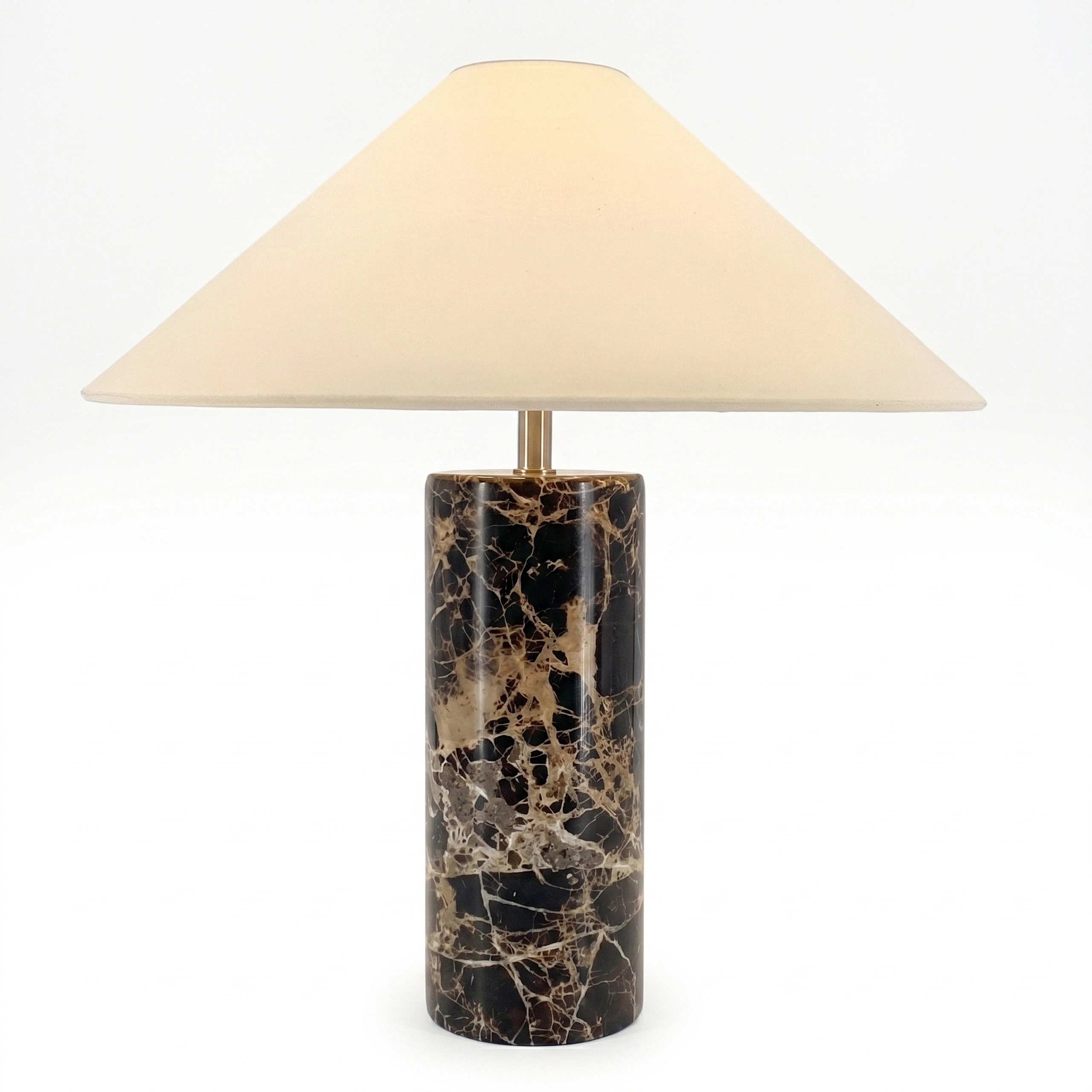 Brightech Runo Marble Travertine Table Lamp