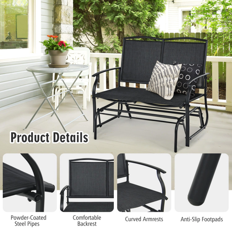 Hivvago Iron Patio Rocking Chair For Outdoor Backyard