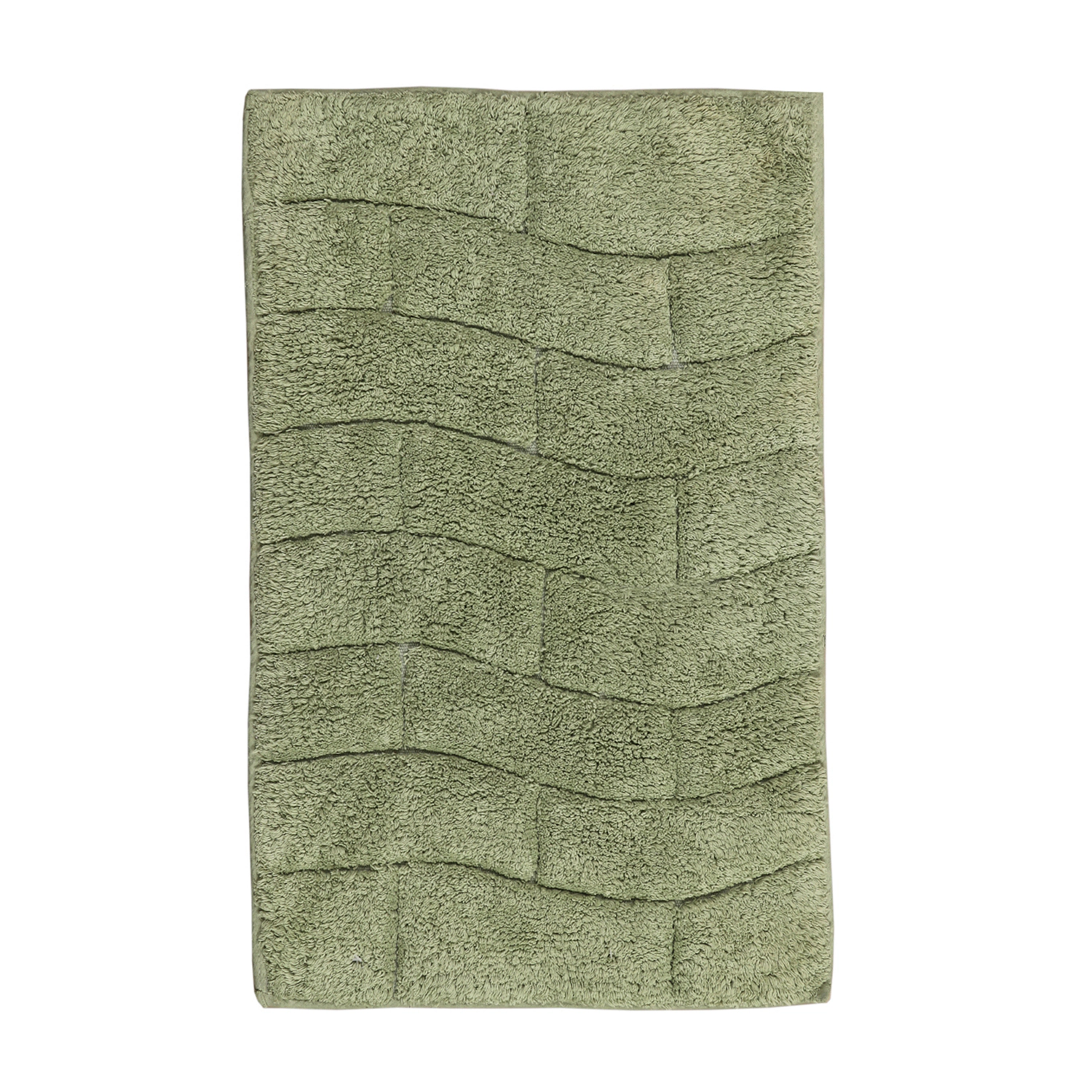 Knightsbridge Stylish And Comfortable All Season Traditional New Tile Design Cotton Bath Rug 20" X 30
