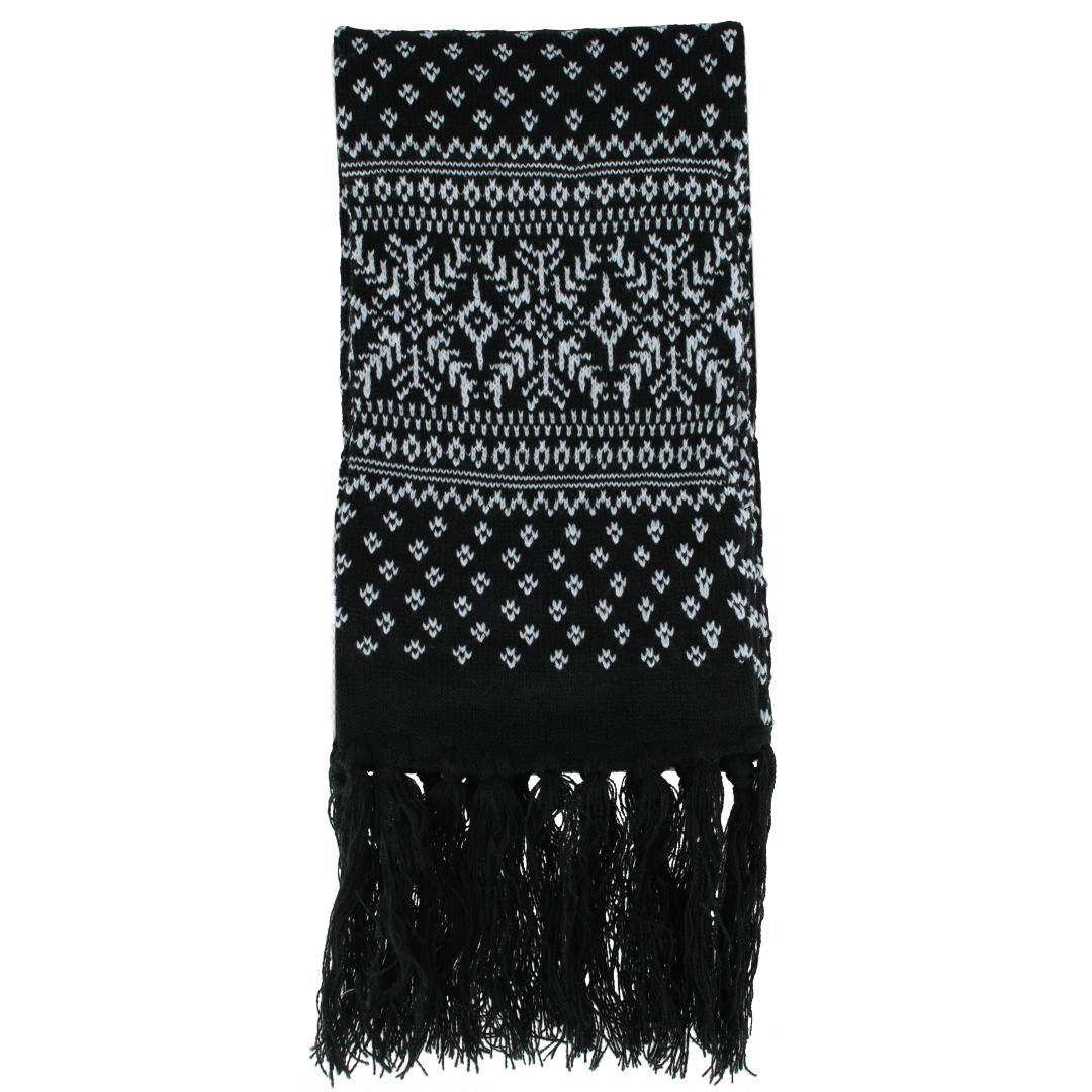 Polar Wear Men's Winter Snowflake Pattern Heavyweight Knit Scarf