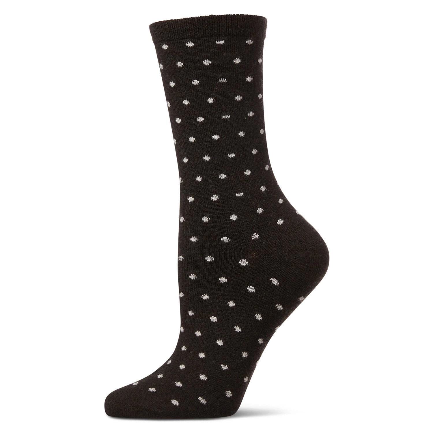 MeMoi Women's Mini Dot Cashmere Crew Socks