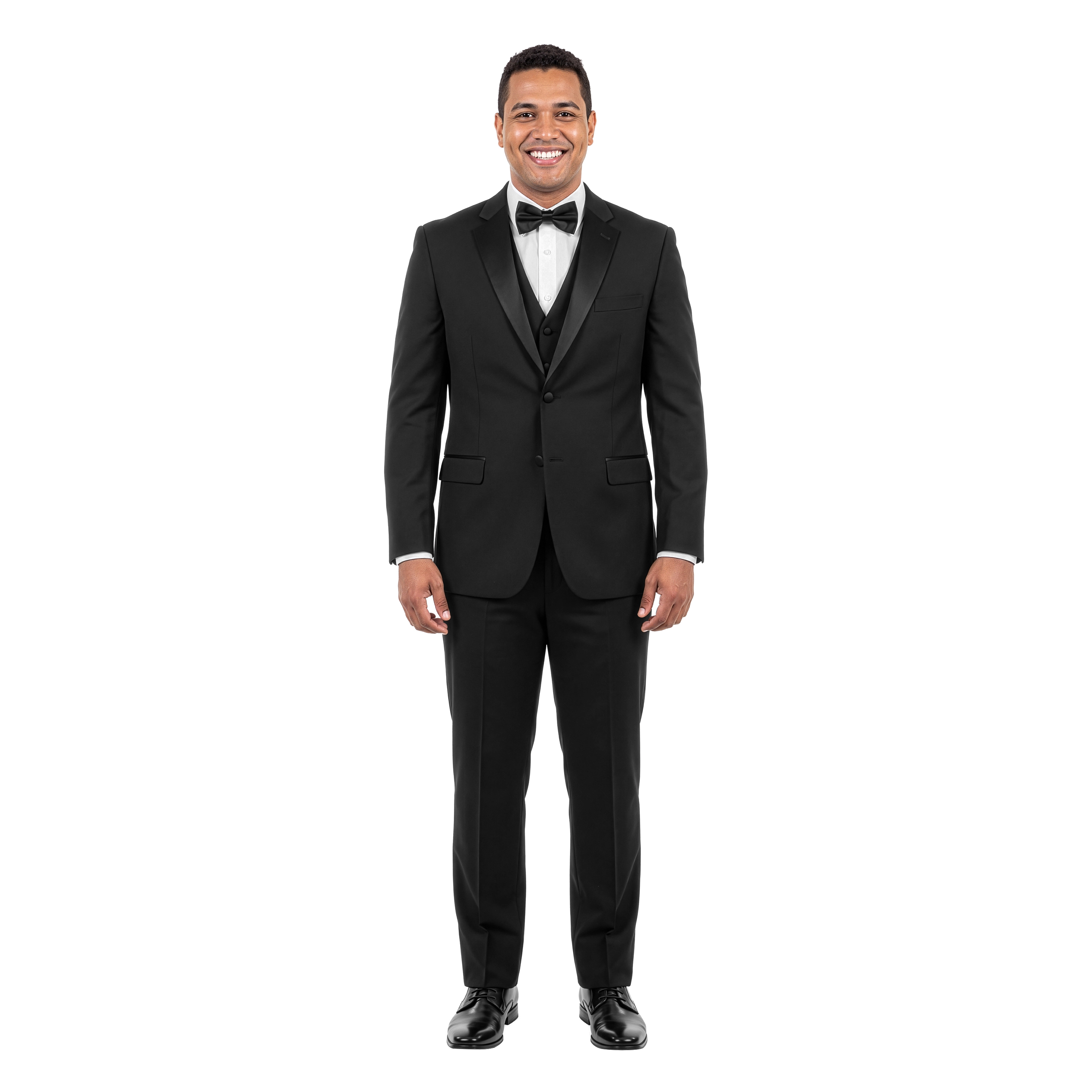 Bryan Michaels Mens 3pc Tuxedo Set w/ Satin Notch Lapel