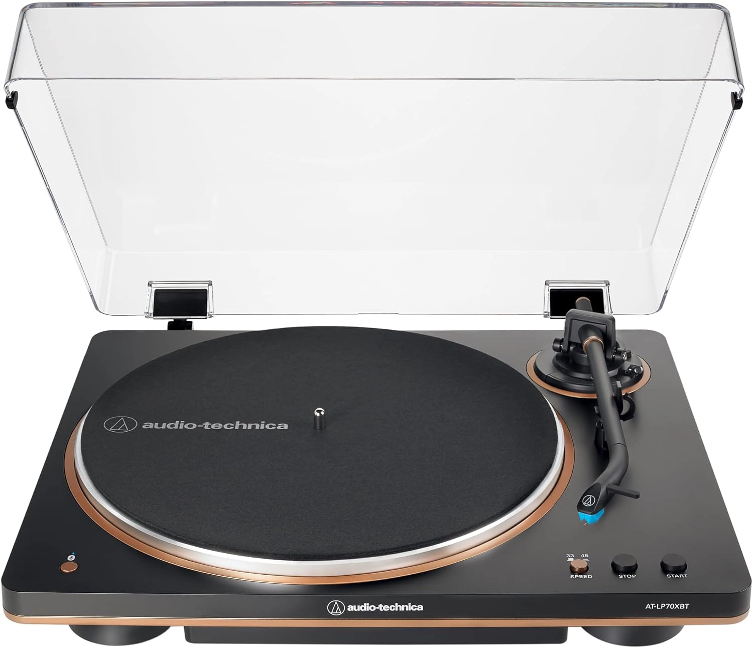 Audio-Technica AT-LP70XBT-BZ Fully Automatic Bluetooth Belt-Drive Turntable