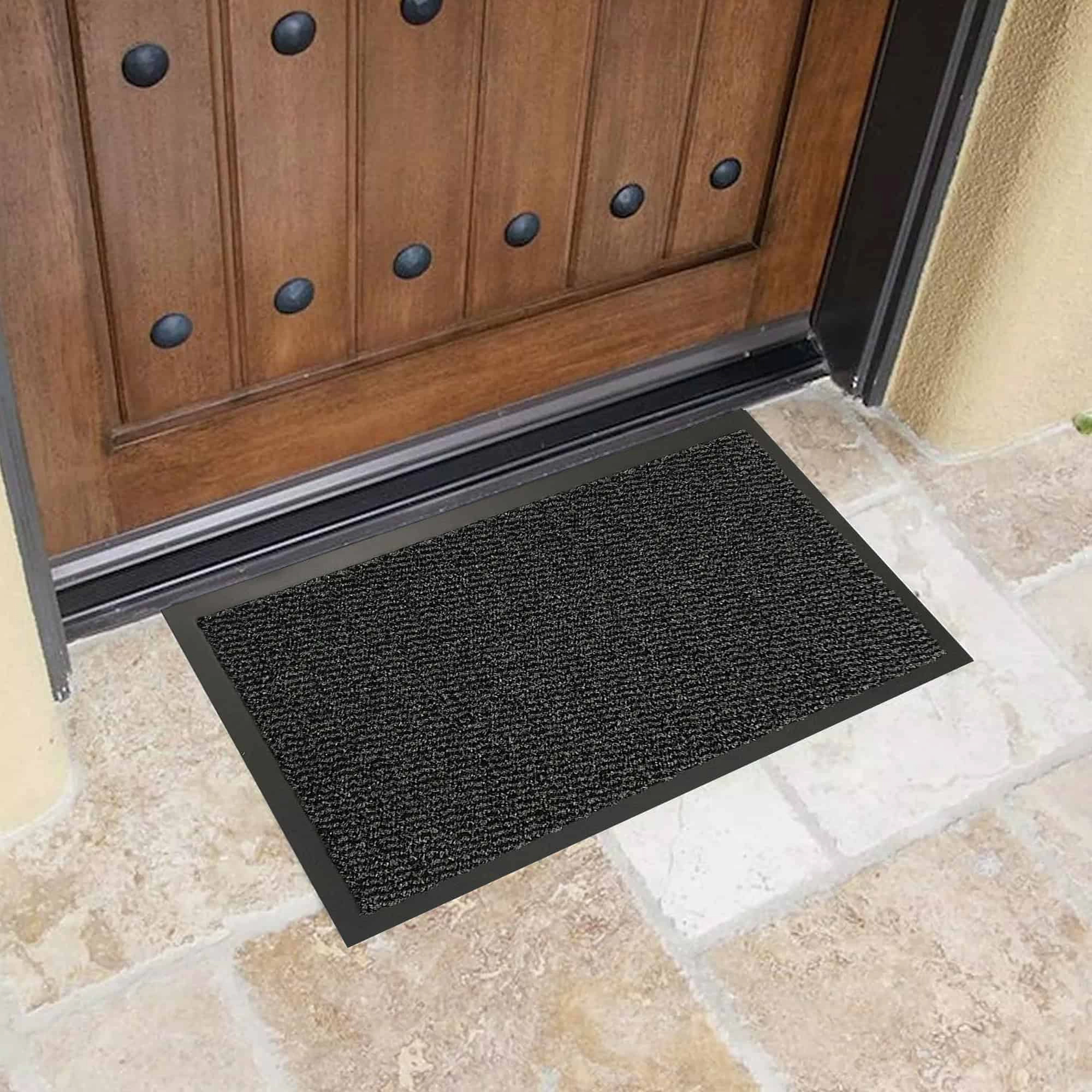 Evideco French Home Goods Blue Lisa Polypropylene Doormat 32 x 24 Inches