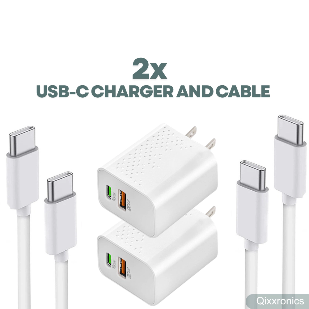 Qixxronics Fast 35W USB C Charger, [2-Pack] 6ft USB C Cable for Google Pixel 9/9 Pro, Pixel 10/10 Pro, Pixel 8 / 7/ 6