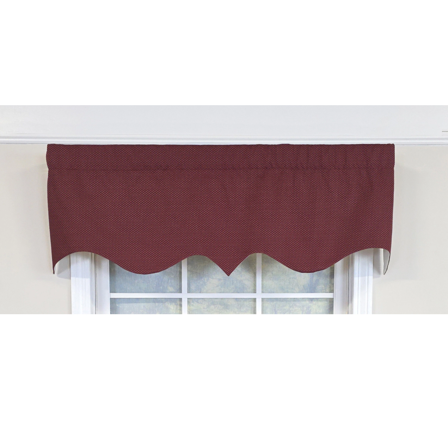 RLF Home 100% Cotton Basket Weave Regal Poly/Cotton lining Rod Pocket Valance 50" x 15" Egg Plant