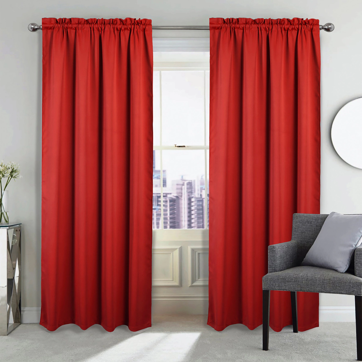 RT Designers Collection 100% Polyester Twilight Blackout Rod Pocket Curtain Panel 54" x 90