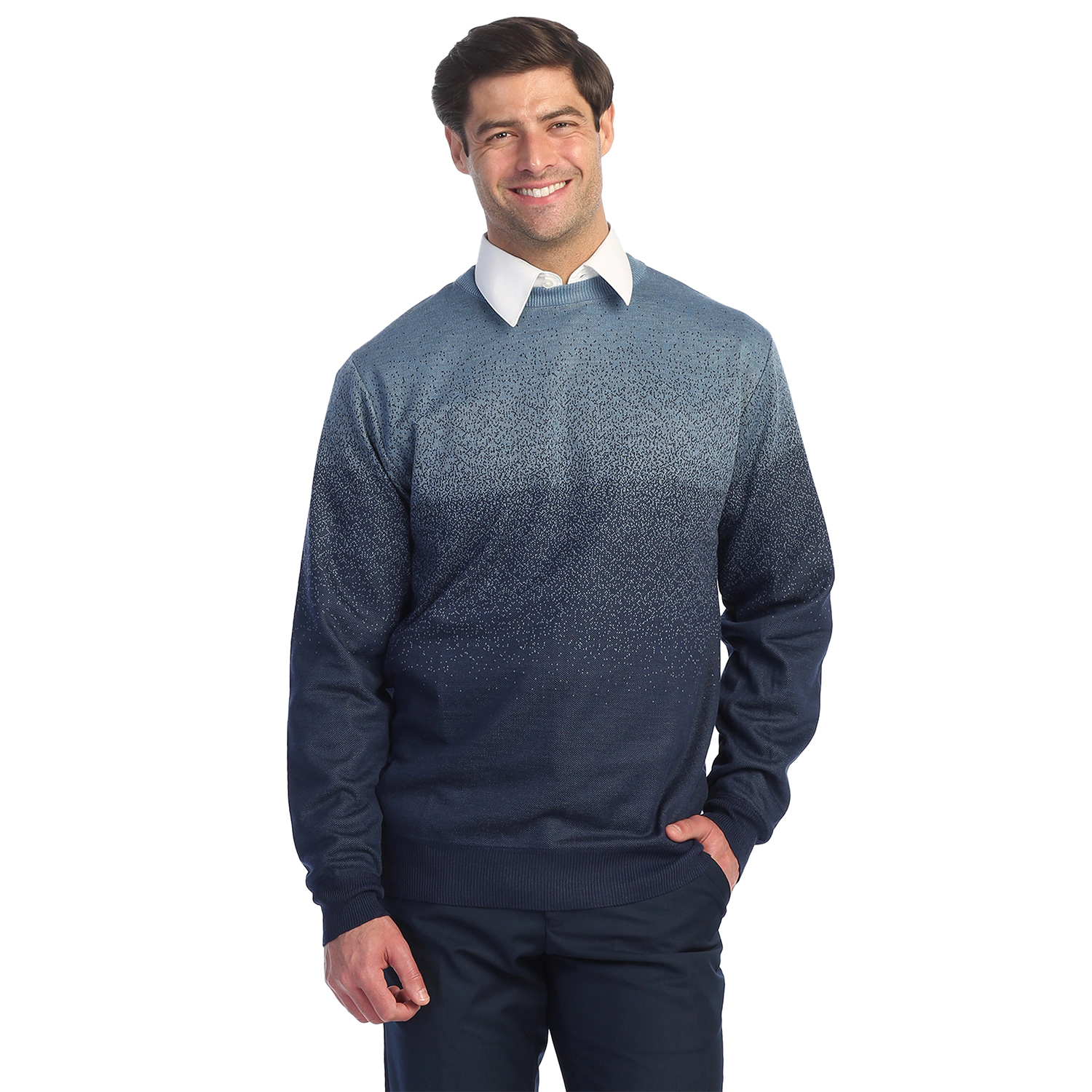 Gioberti Men's Jacquard Crew Neck Pullover Sweater