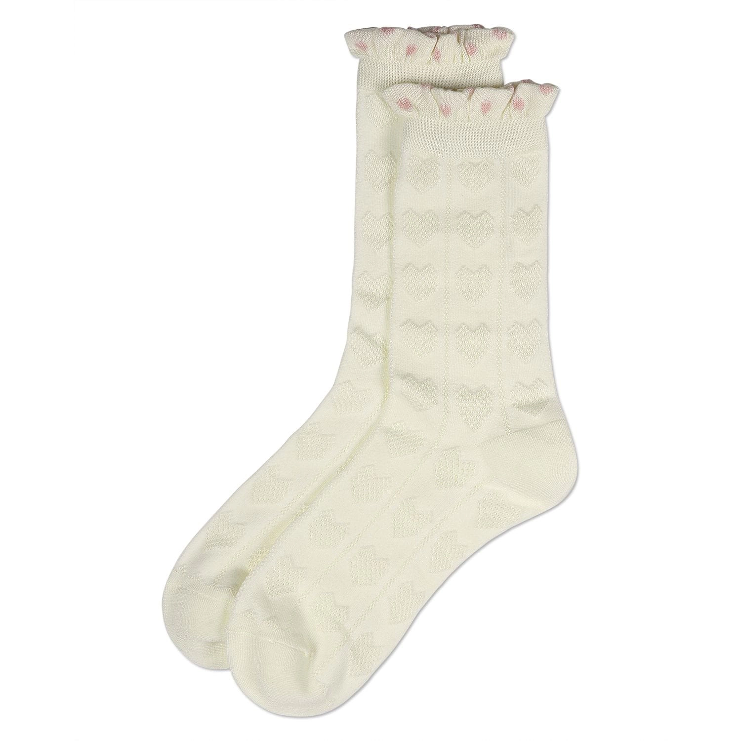 MeMoi Women's 3D Heart Dimensional Crew Socks