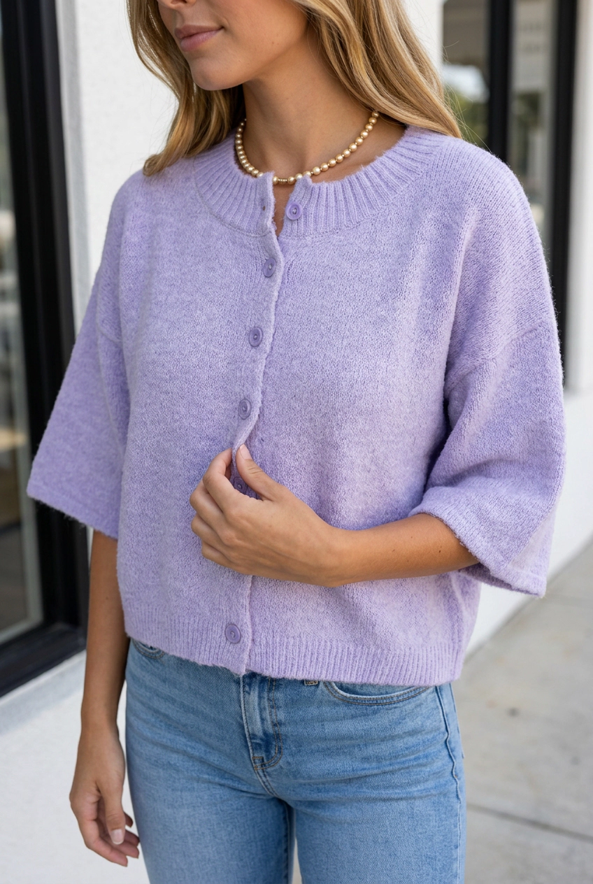 Threaded Pear Brooke Knit Down Sweater