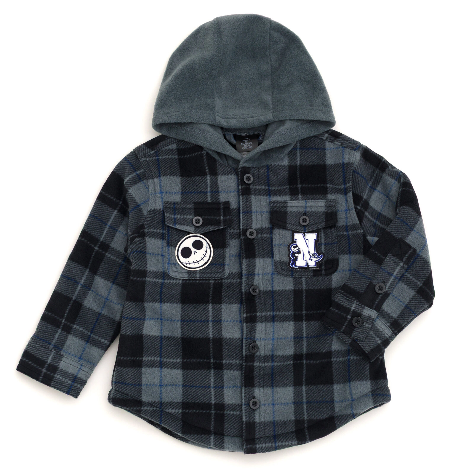 Disney Nightmare Before Christmas Jack Skellington Boys' Hooded Shacket