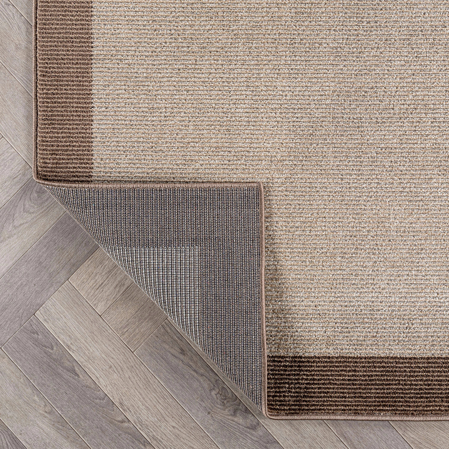 World Rug Gallery Modern Geometric Stripe Bordered Area for Living Room, Bedroom, or Entryway-Low Pile Indoor