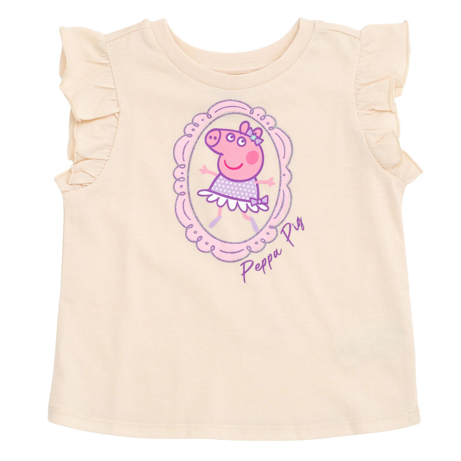 Peppa Pig Girls' T-Shirt and Satin Skirt Set with Bag