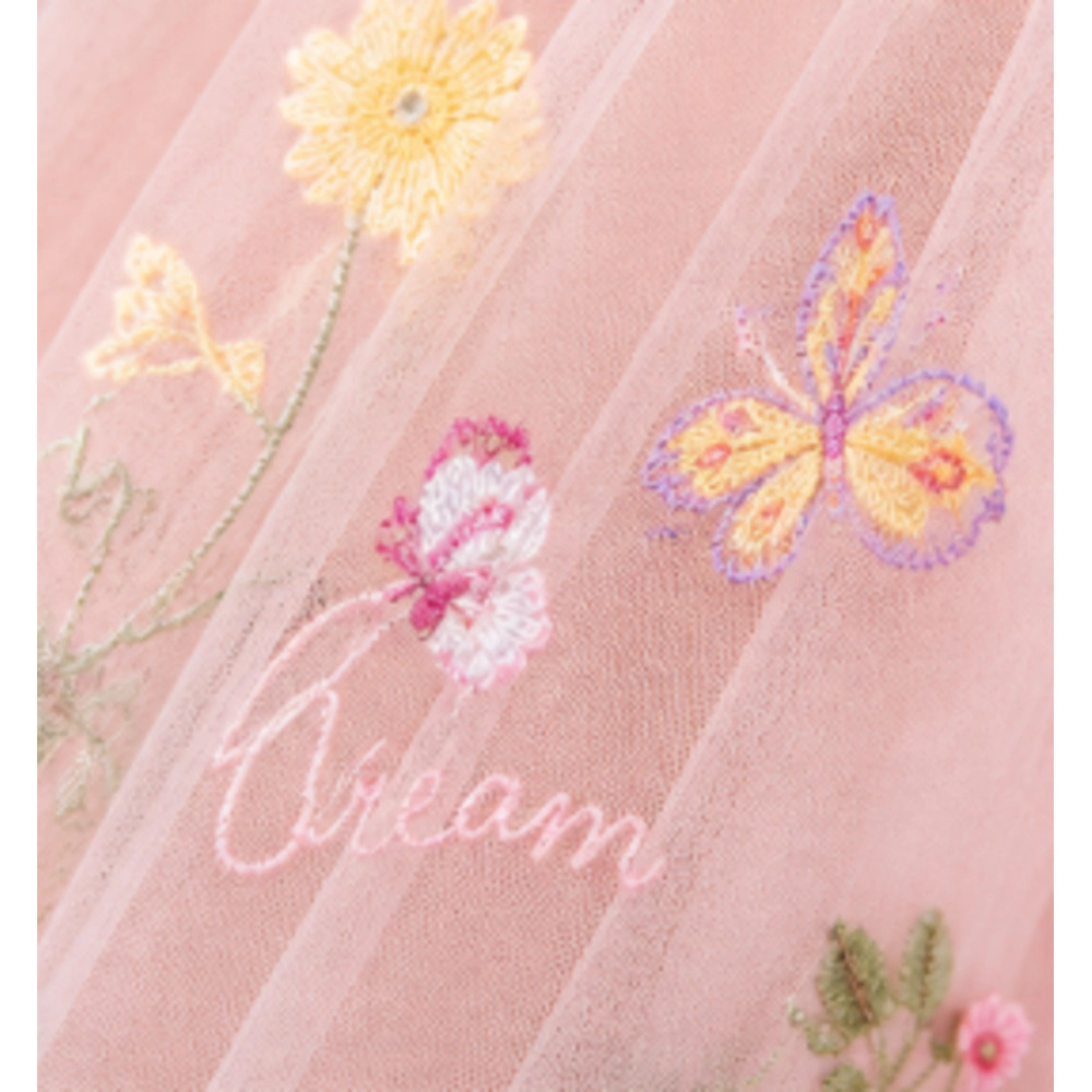 Laurenza's Toddler Girls Tulle Flower Girl Dress with Embroidery