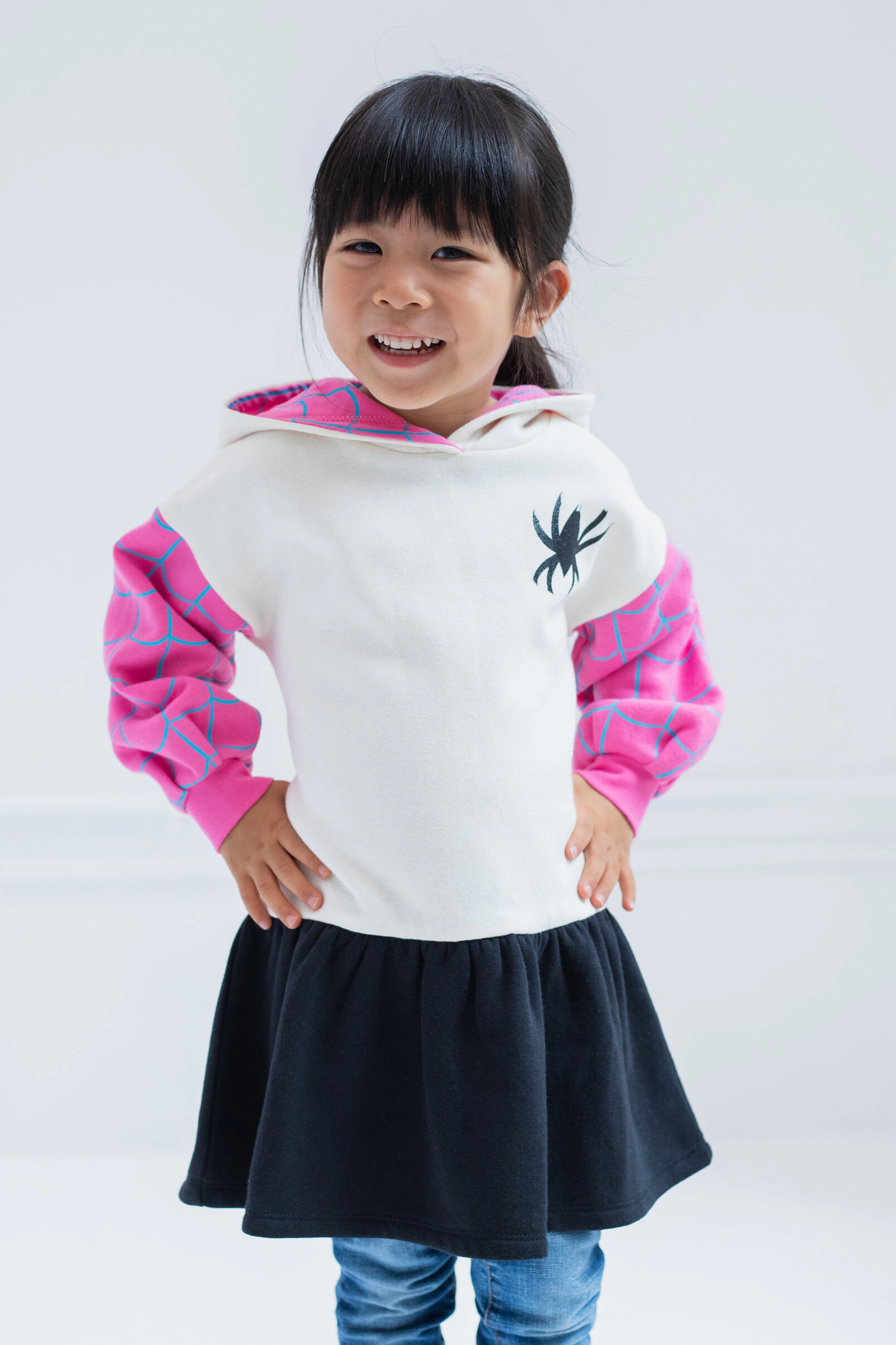 Marvel Spider-Verse Girls' Cosplay Fleece Hooded Dress