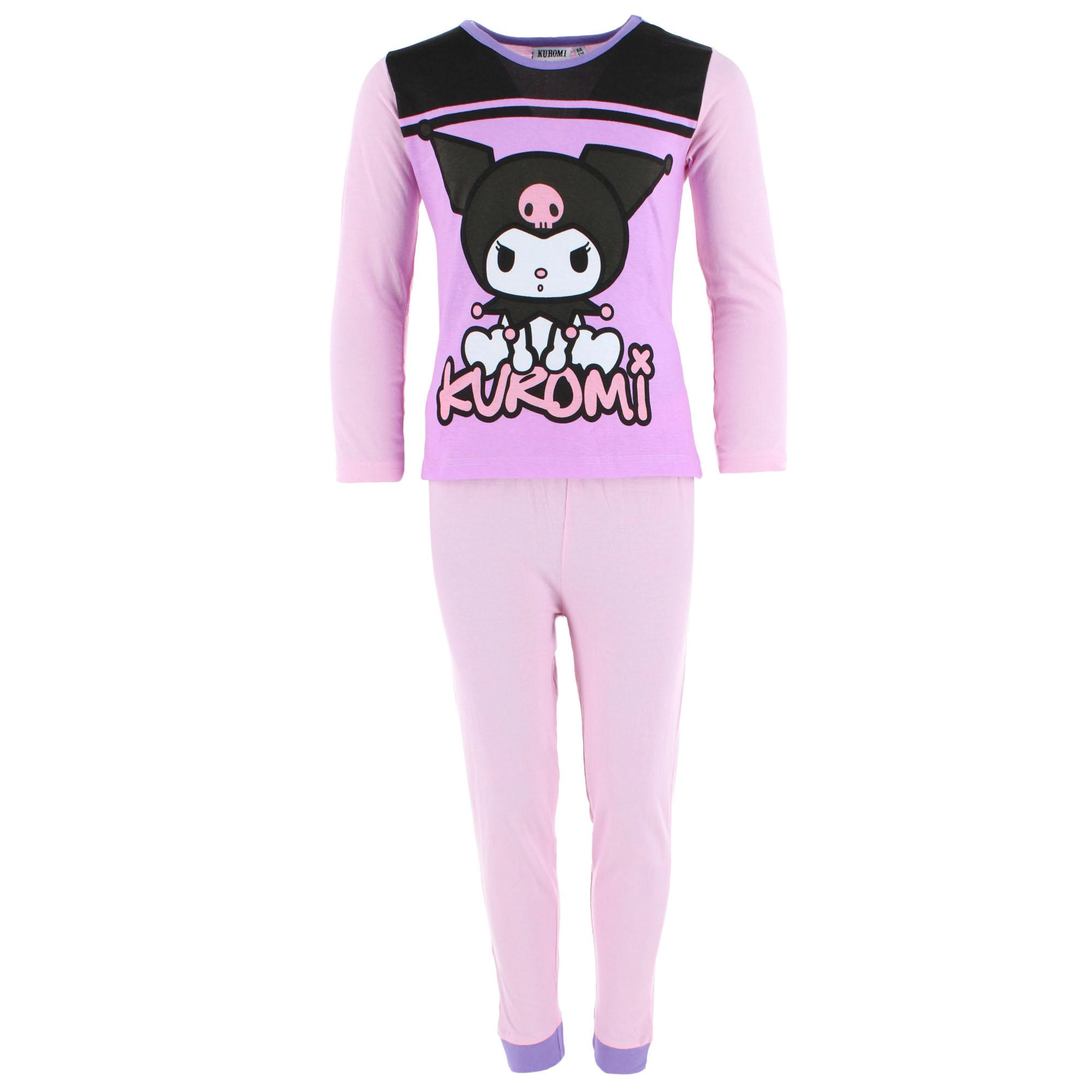 Textiel Trade Toddler Girls Kuromi Pajama Long Sleeve Set