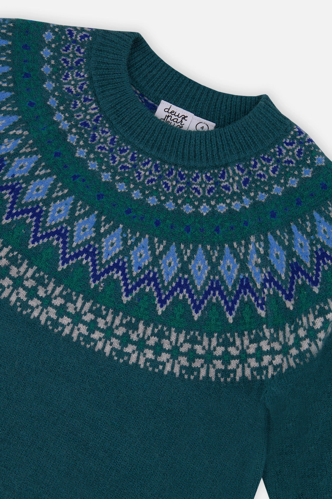 Deux par Boys Nordic Jacquard Knit Sweater