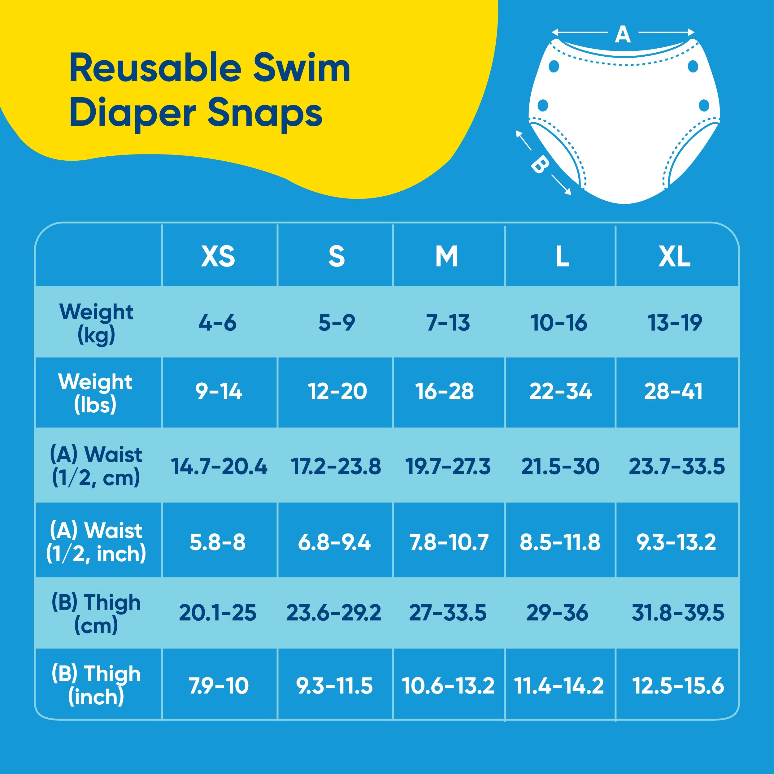Charlie Banana Reusable Swim Diaper Small - Fuchsia, Snap Closure