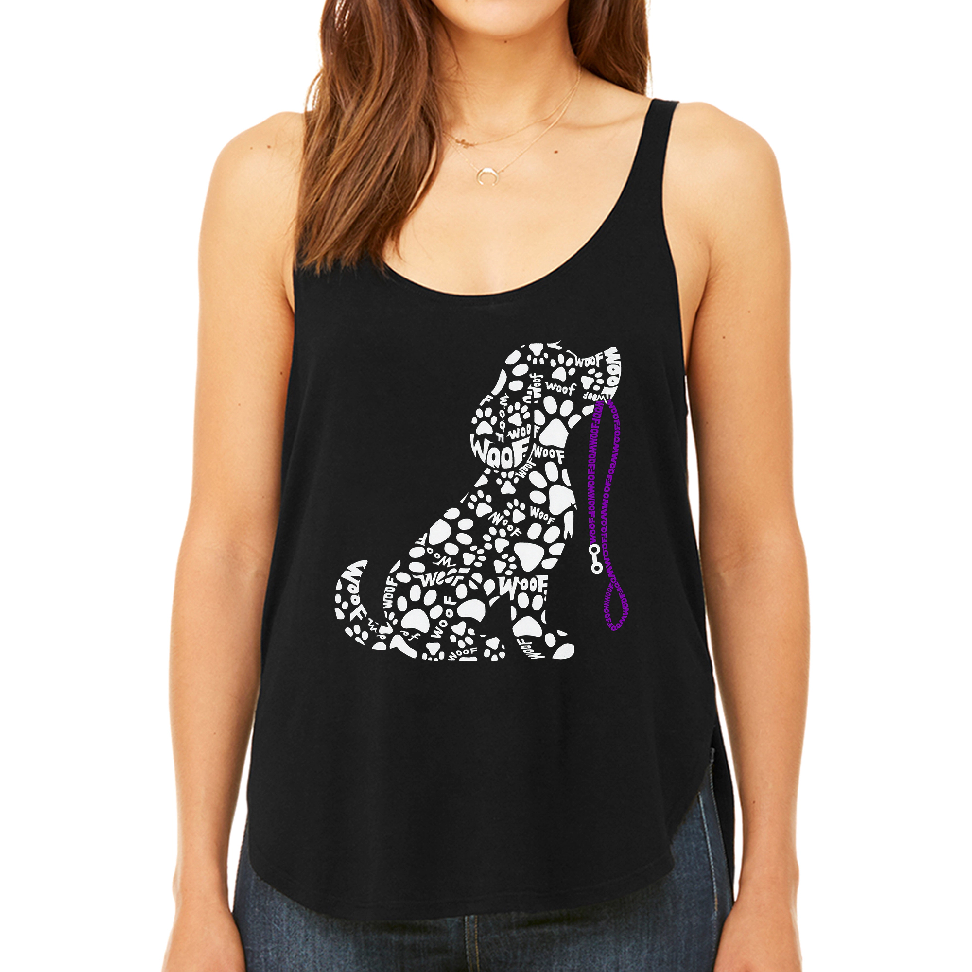 LA Pop Art Women's Premium Word Flowy Tank