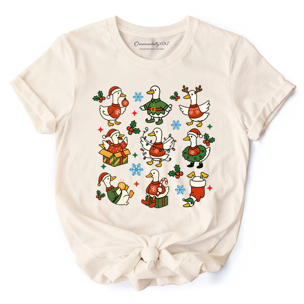 OrnamentallyYou Unisex Just A Jolly Goose Christmas T-Shirt