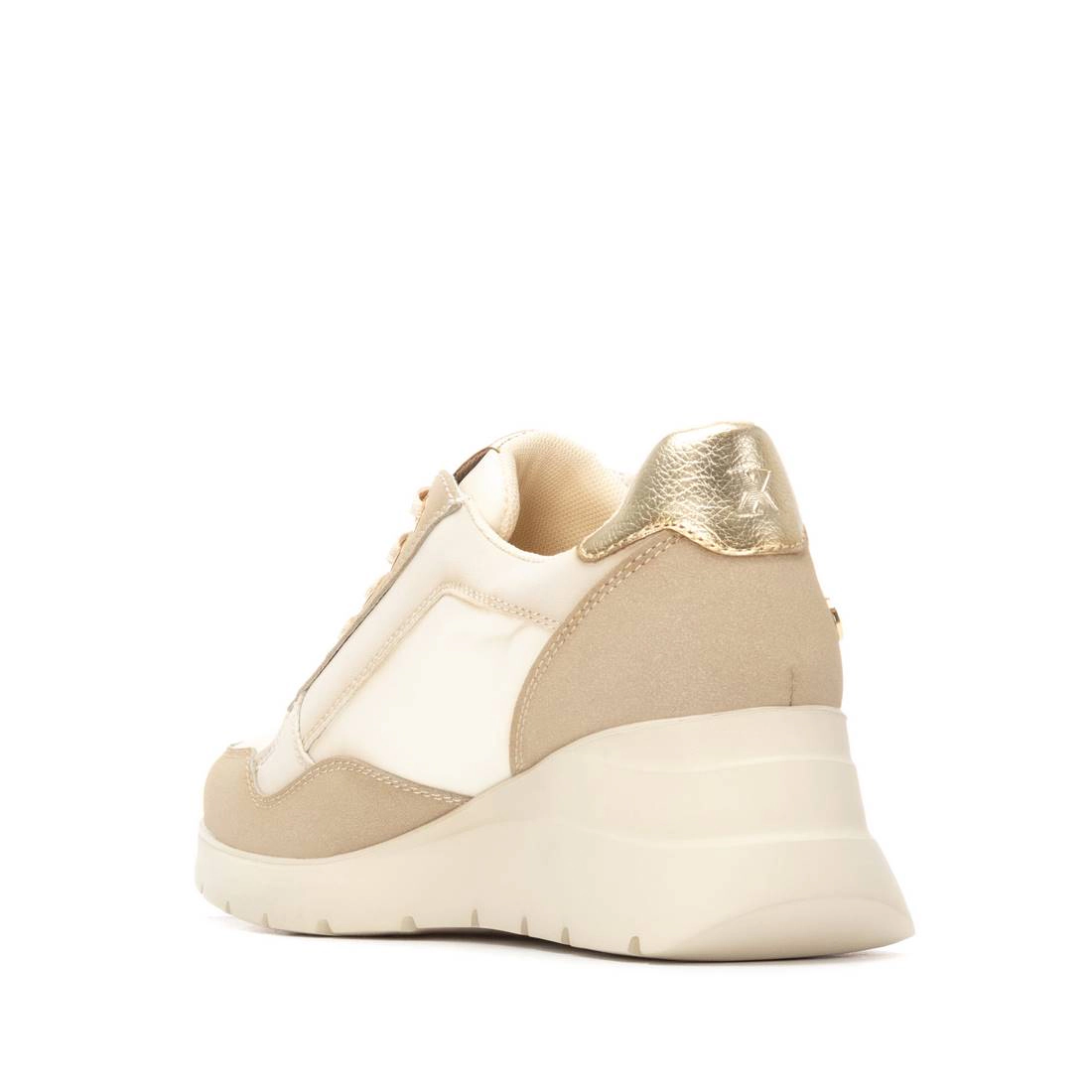 XTI Women's Casual Wedge Lace- Up Sneakers