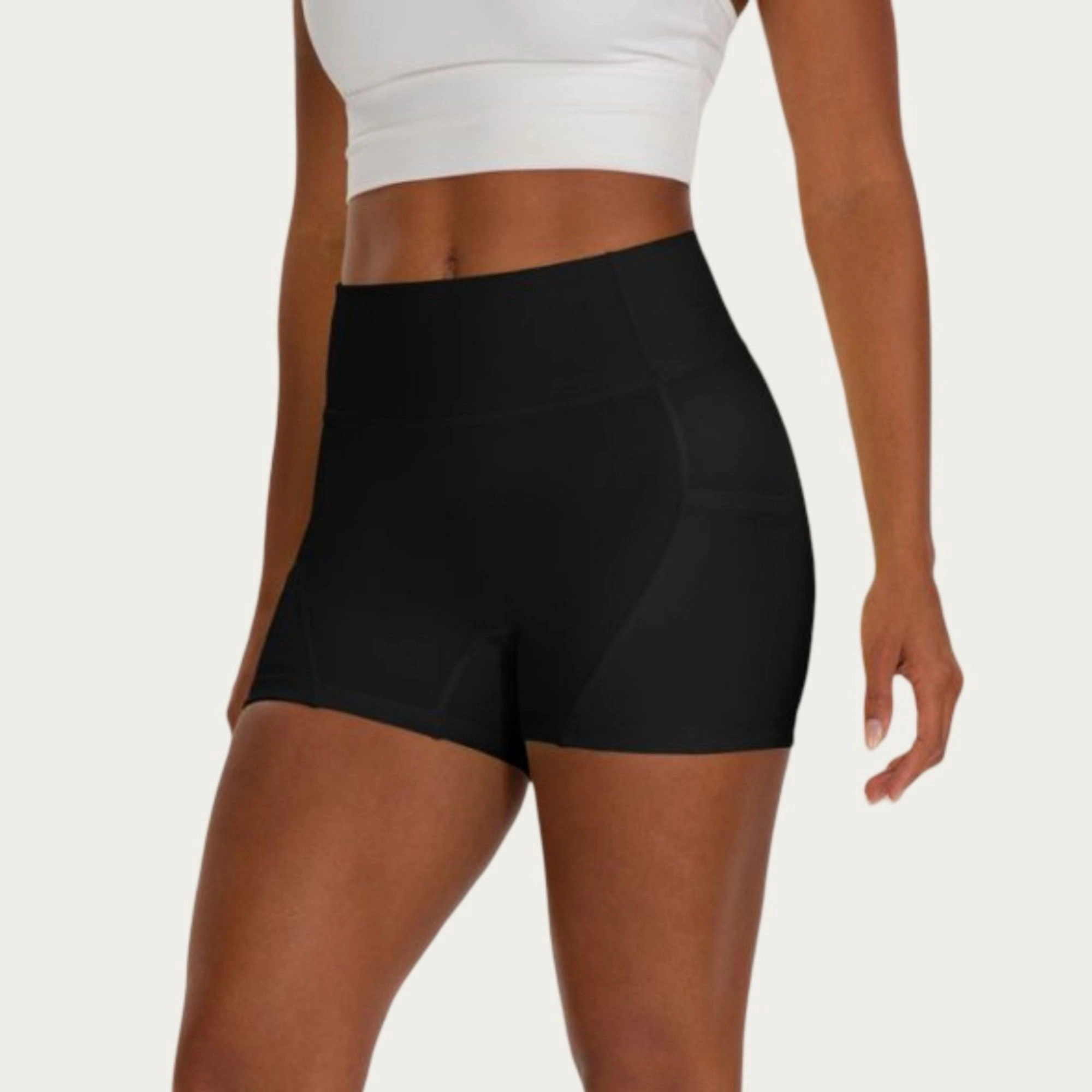 Anna-Kaci Women's High Waist Biker Shorts with Side Pockets and Smooth Stretch Fit