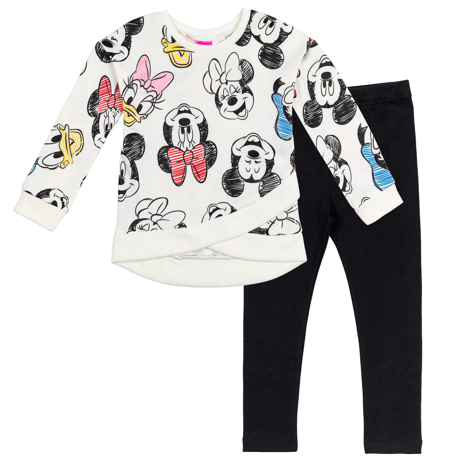 Disney Minnie Mouse Girls' Fleece Sweatshirt and Tulle Leggings Set