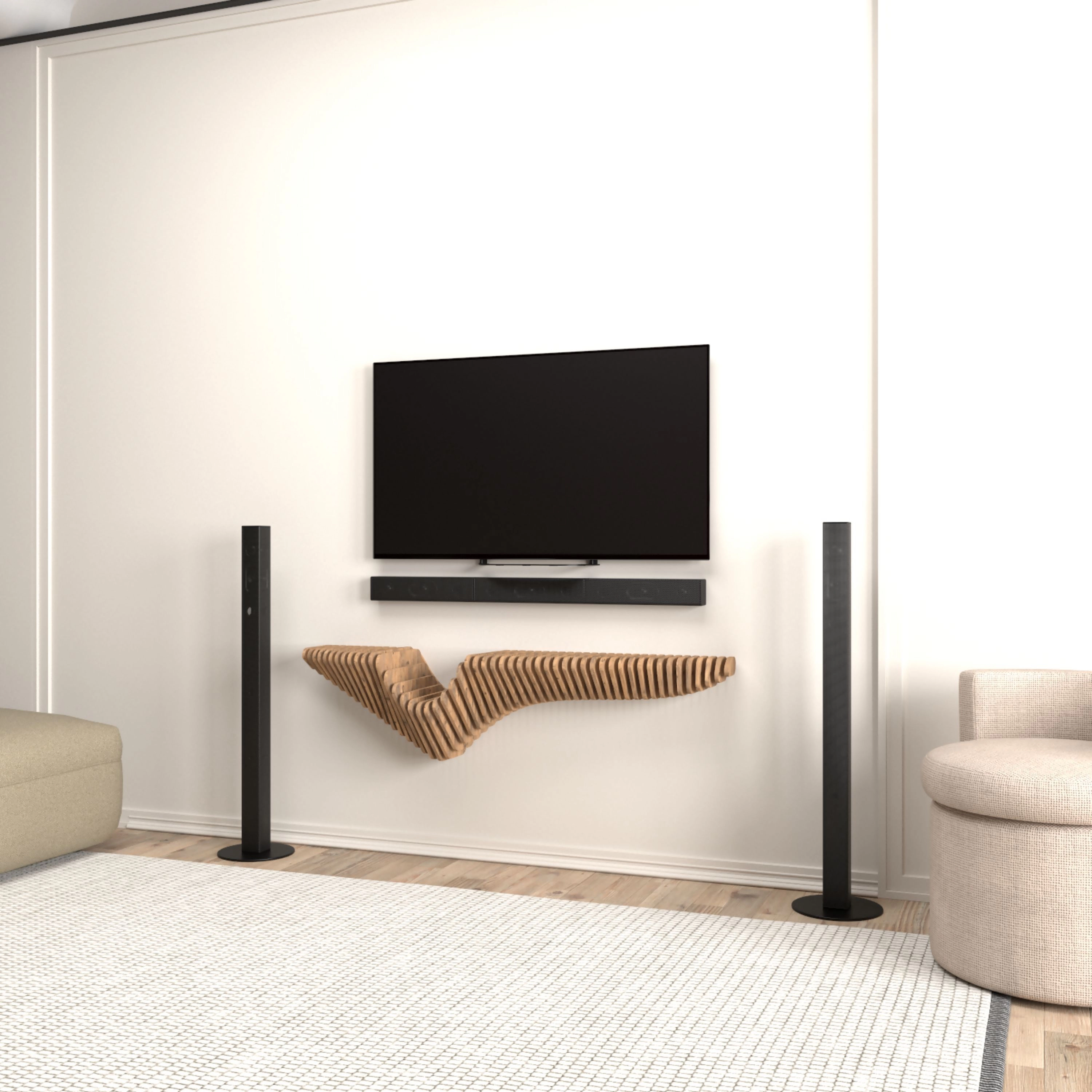 Wear Sierra 48" Geometric Floating Wall Shelf