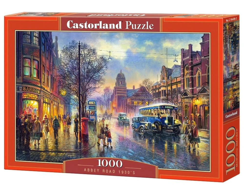 CASTORLAND 1000 Piece Jigsaw Puzzles, Abbey Road, 1930s, London, England, British Empire, Edwardian Era, C-104499-2