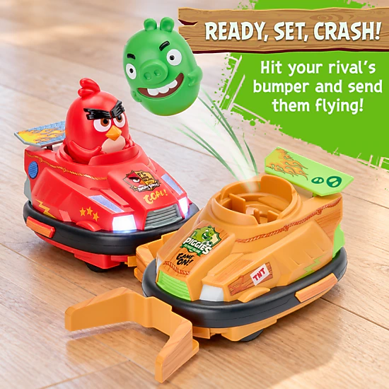 Angry Birds Kids Bumper Cars Soccer Set - Red vs. Piggies Head-to-Head ...