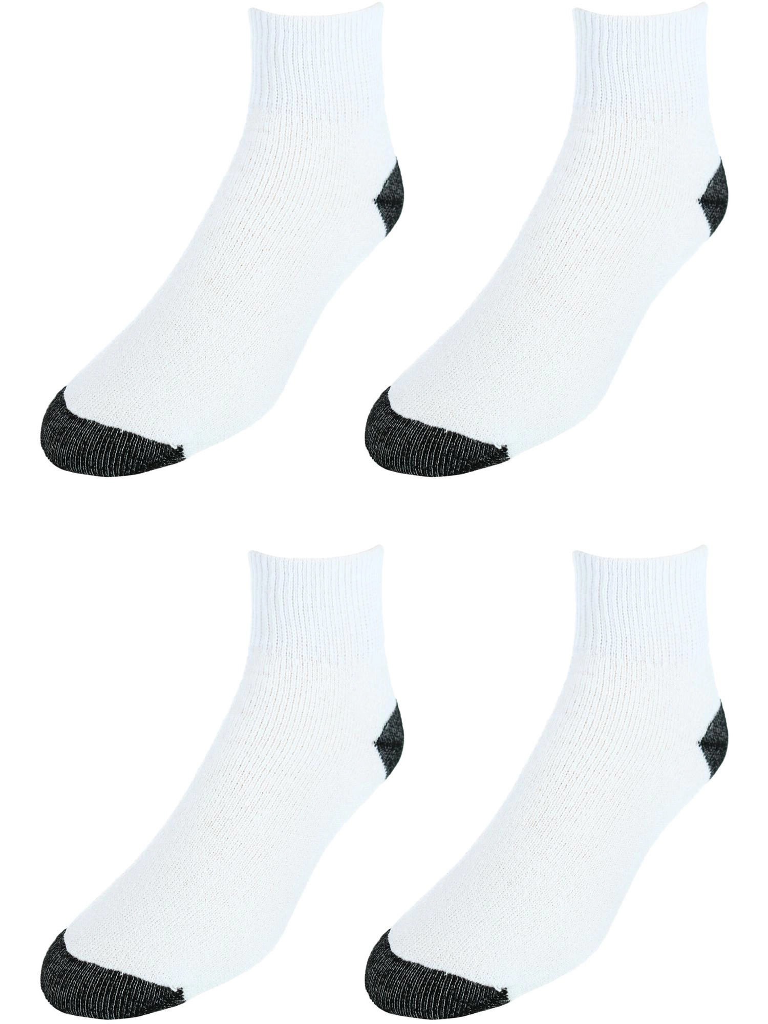 CTM Men's Cotton Blend Ankle Socks (4 Pair Pack)