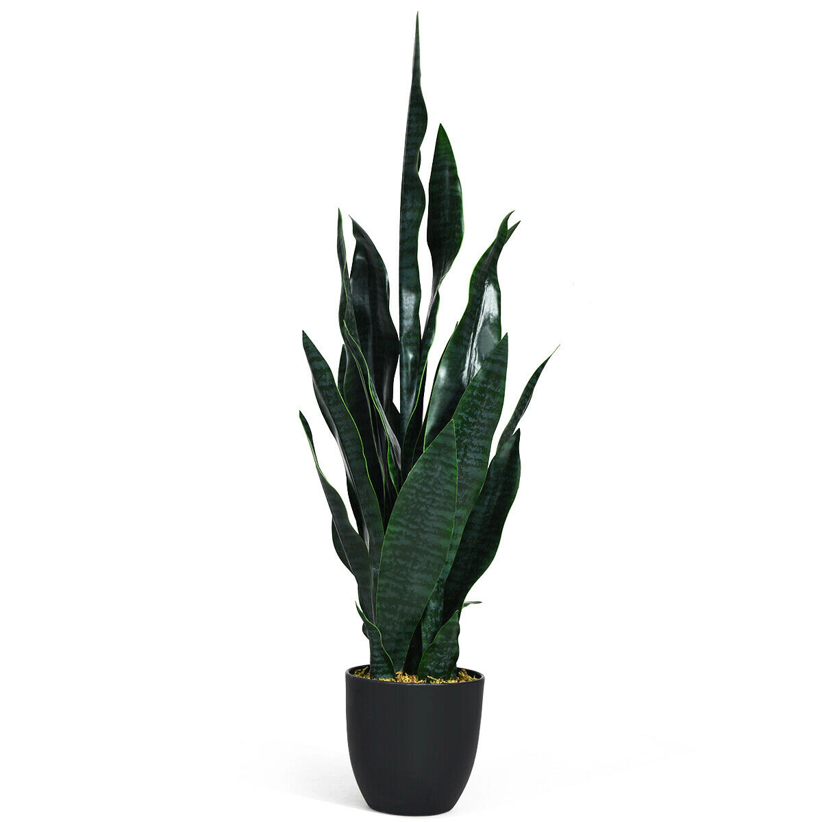 Slickblue 35.5 In Artificial Snake Plant in Pot for Indoor and Outdoor Decor