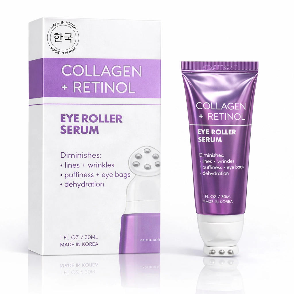 Lovery Collagen + Retinol Korean Eye Roller Serum - Korean Skincare for Anti-Aging Under Eye Treatment