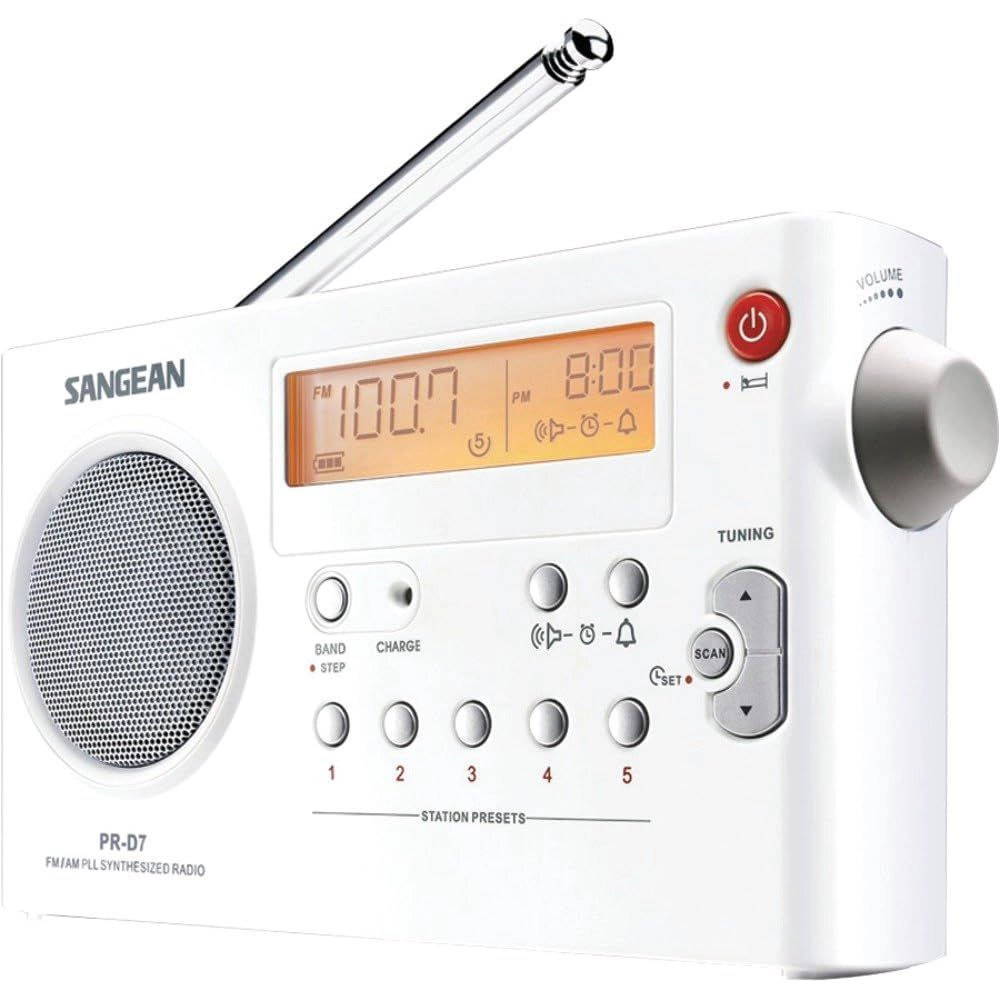 Sangean PR-D7 Portable AM/FM Rechargeable Radio with Digital Tuning