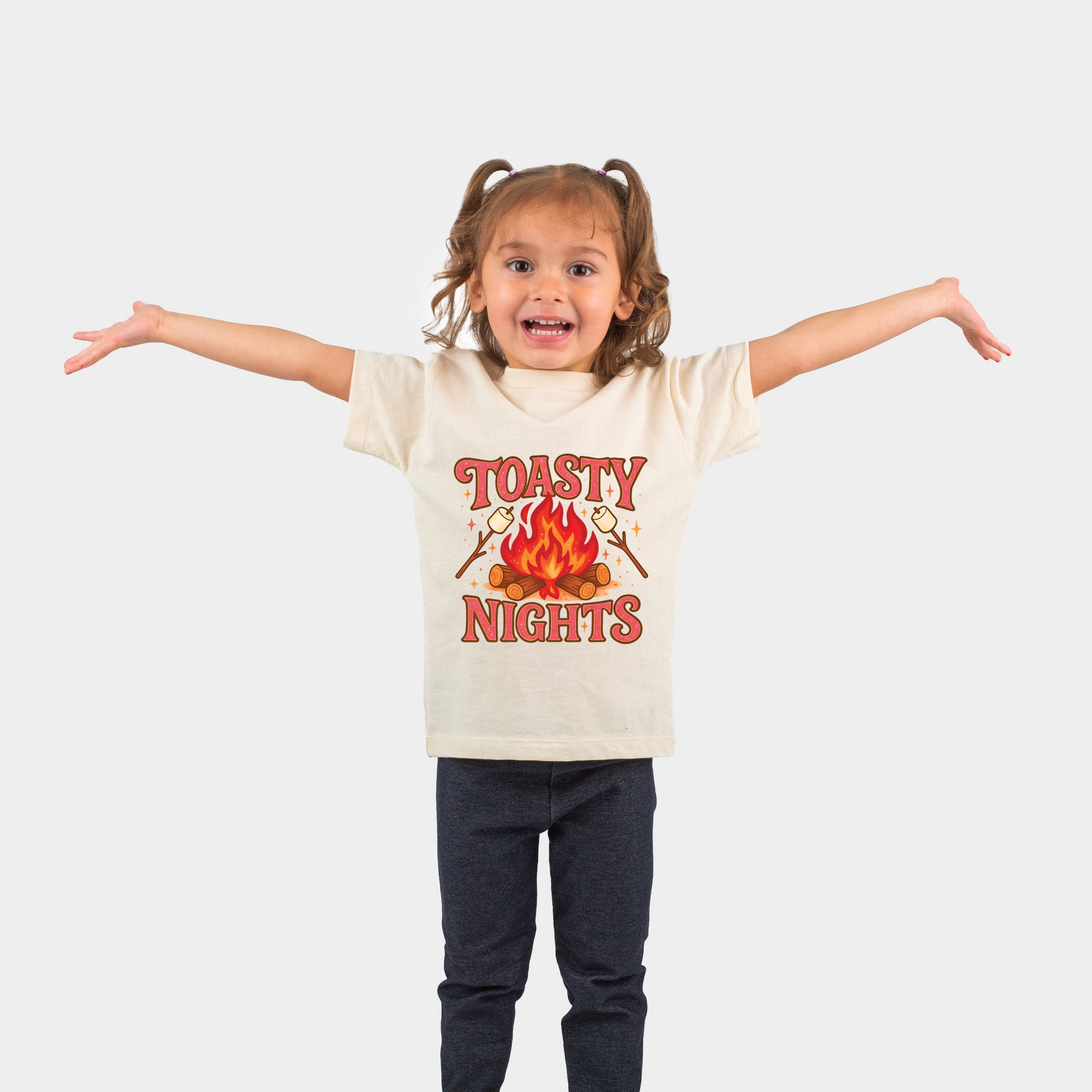 The Juniper Shop - Toasty Nights Marshmallow Toddler Short Sleeve Graphic T-Shirt