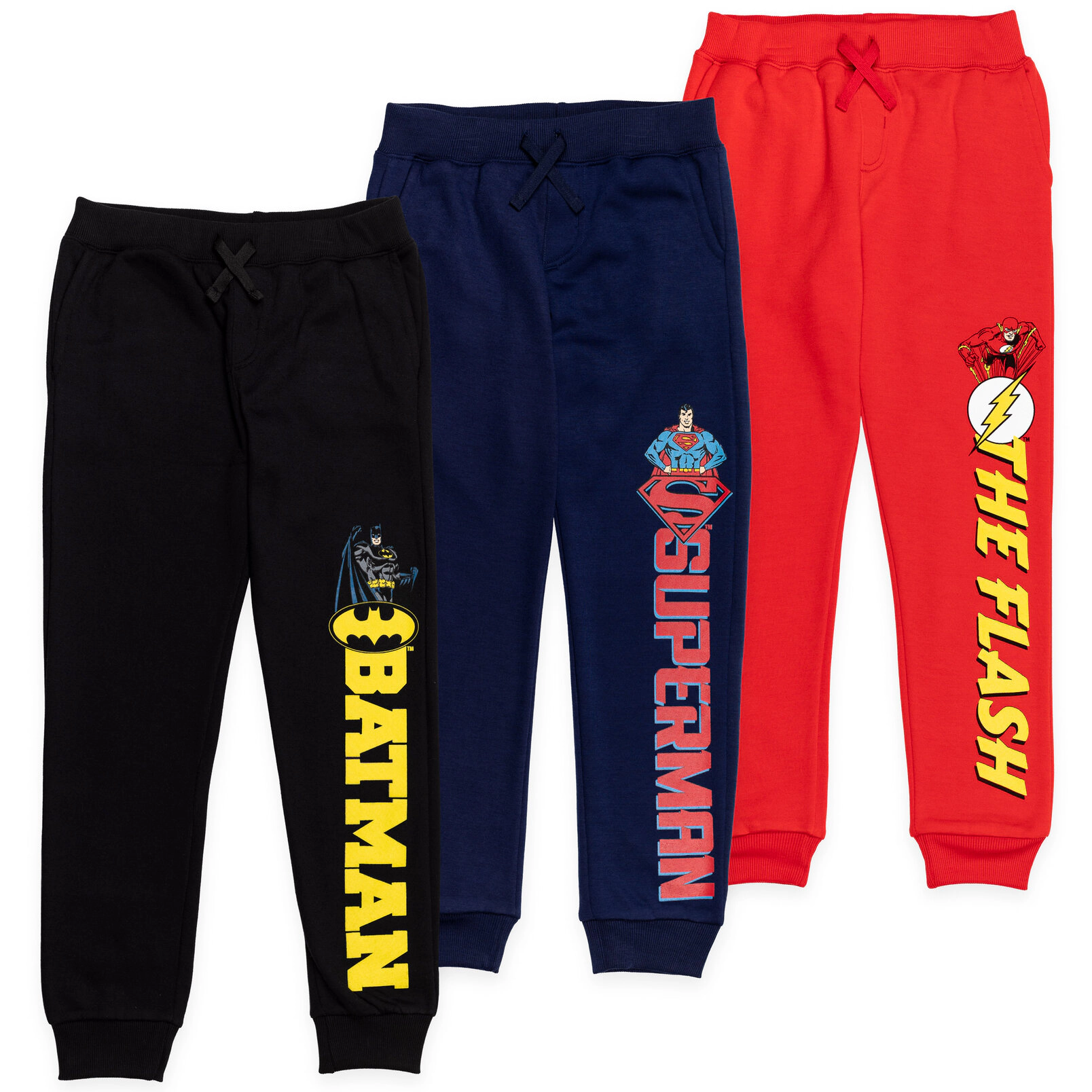 DC Comics Justice League Boys' 3-Pack Fleece Joggers