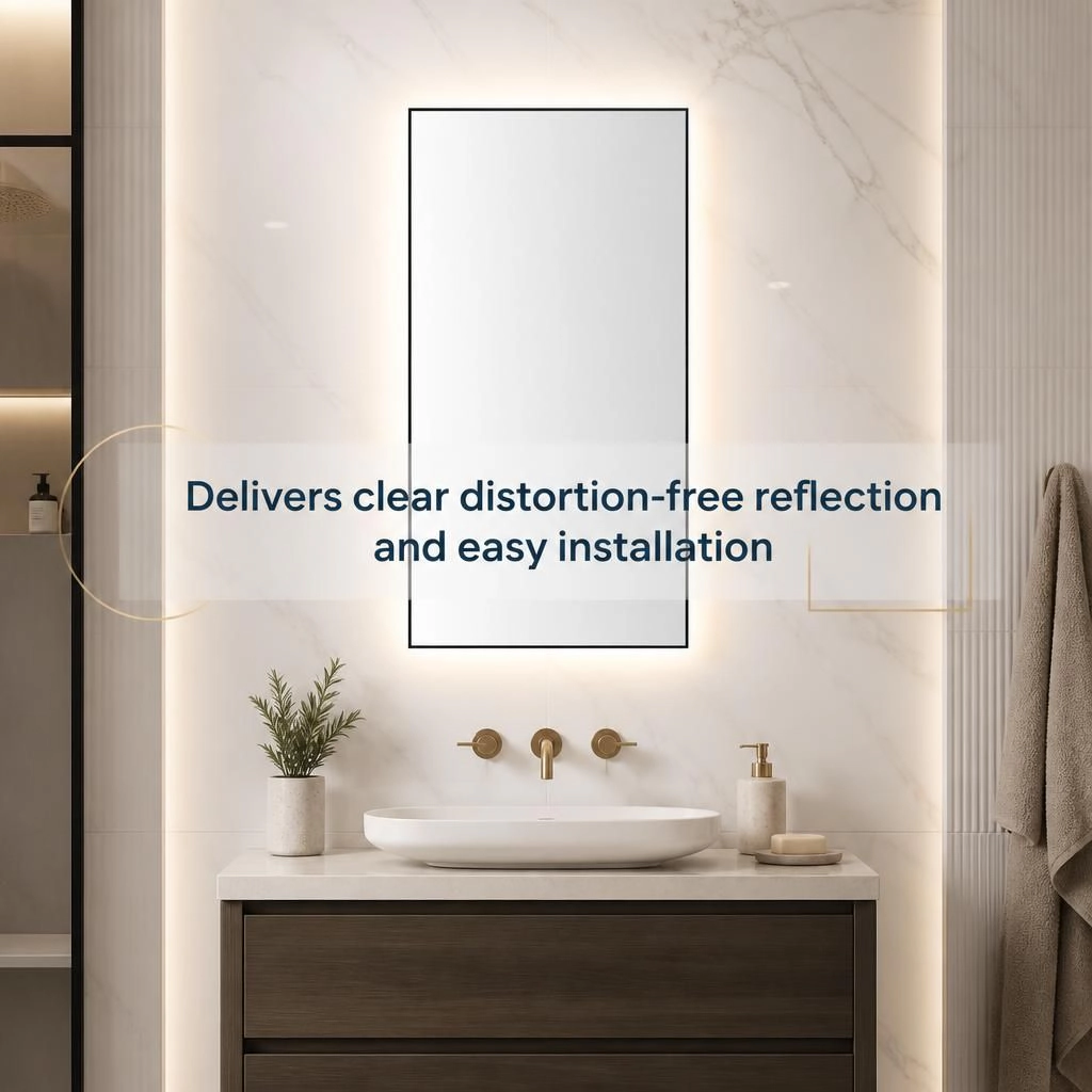 ELEMENT ACE Large Rectangular Framed Bathroom Vanity Mirror