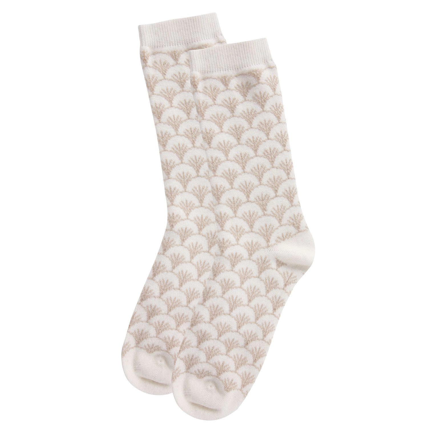 MeMoi Women's Fretwork Geometric Cashmere Blend Crew Socks