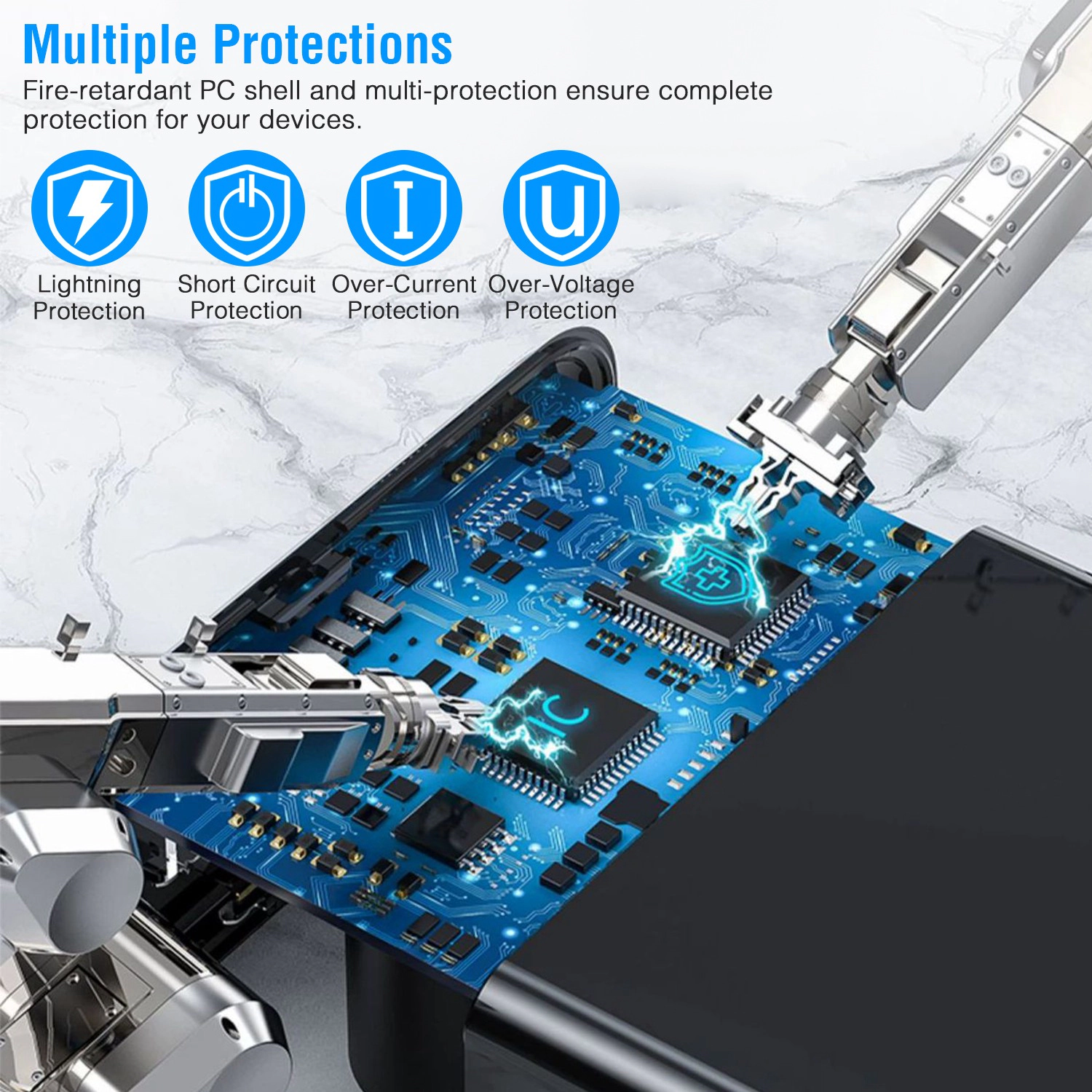 GBruno 4-Port 45W Fast Charging Station