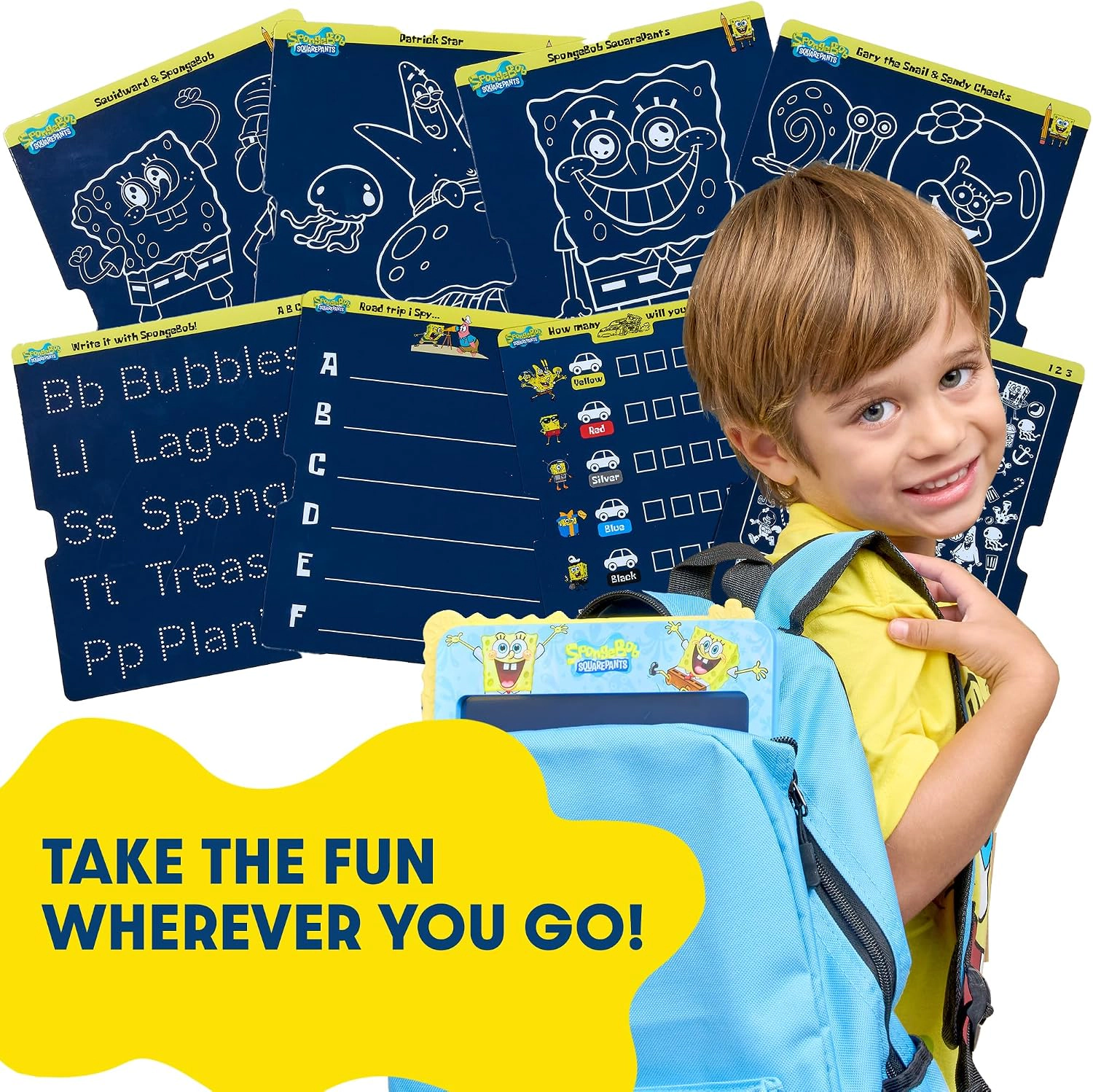 SpongeBob SquarePants Kids LCD Doodle & Drawing Tablet - Lagoon Blue