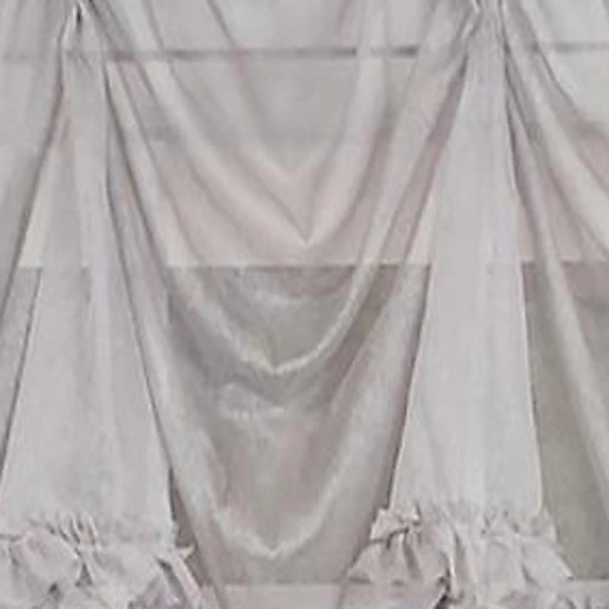 RLF Home Luxurious Modern Design Classic Sheers Victory Swag 3-Scoop Window Valance 50" x 25" Silver