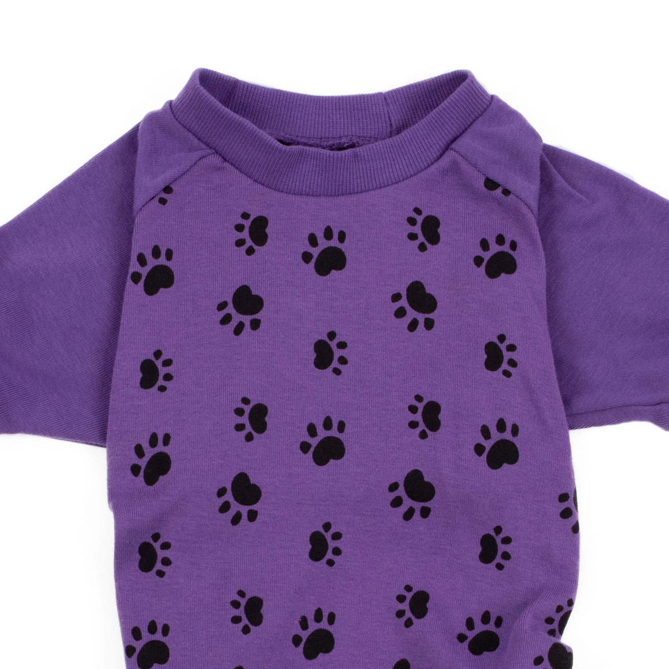 Leveret Dog Cotton Teal & Purple Paw Print Pajamas