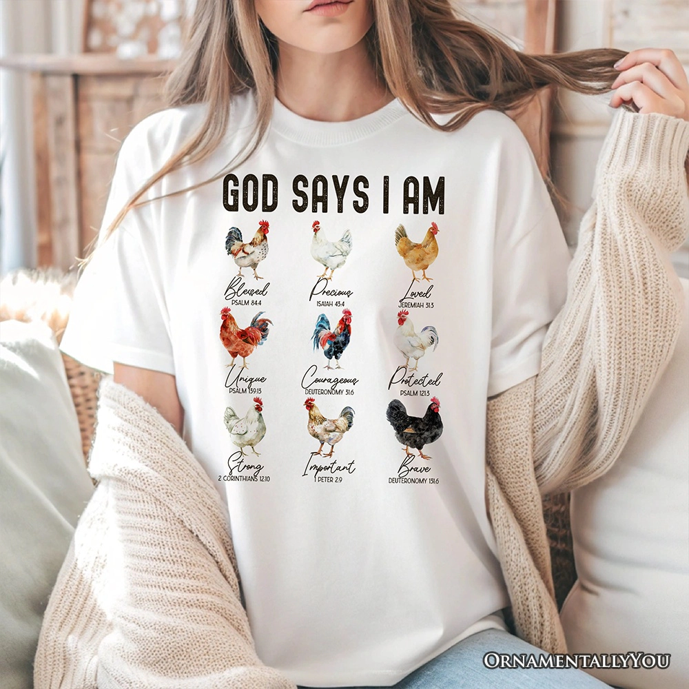 OrnamentallyYou Unisex God Says I Am Christian T-Shirt