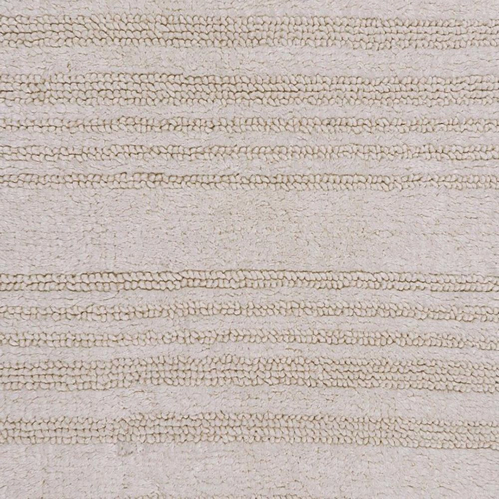 Knightsbridge Luscious Textu Striped All Season Soft Plush Cotton Reversible & Soft Bath Rug