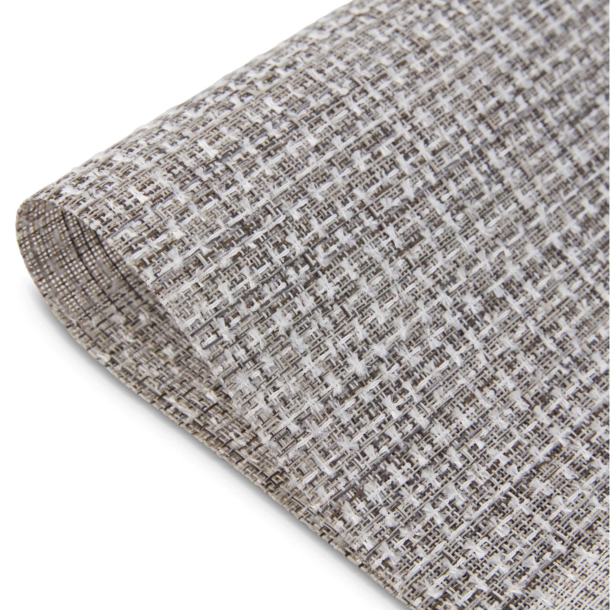 Dainty Home Knoteted Border Boucle Woven Vinyl Reversible Rectangular 13" x 19" Placemat Set of 6
