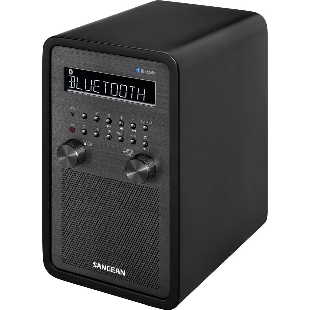 SANGEAN WR-50 AM/FM-RDS Bluetooth Tabletop Radio - Wood Cabinet, DSP Tuner