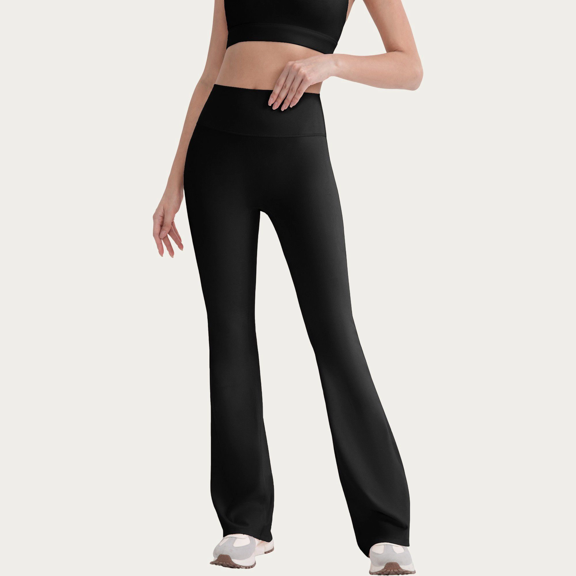 Anna-Kaci Active Women's High Waist Flare Leg Pants with Smooth Stretch Fit